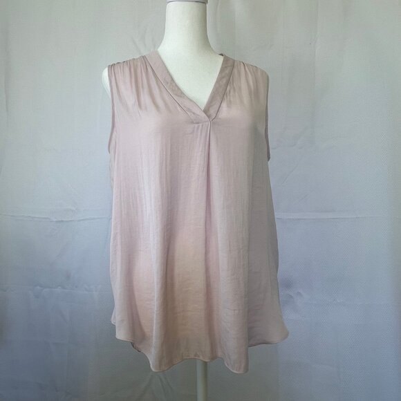 Vince Camuto Shirred High/Low Tank Blouse - Picture 5 of 10